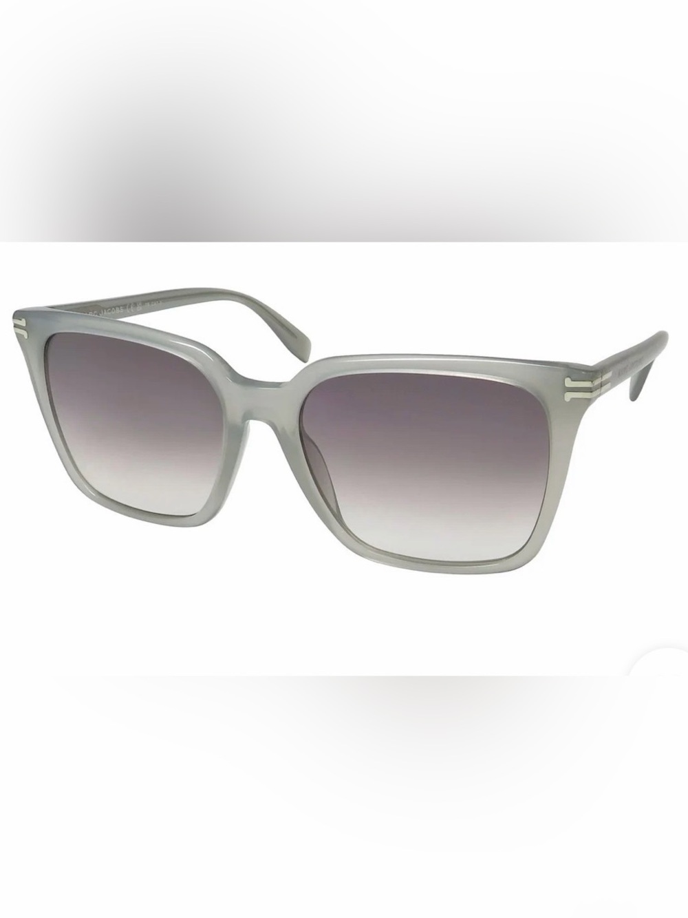 Marc Jacobs Square Sunglasses in Light Gray with Gradient Lenses